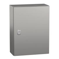 SCHNEIDER ELECTRIC Wall mounted steel enclosure, stainless steel 304L, plain door, 400x300x150, IP66