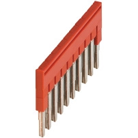 SCHNEIDER ELECTRIC Plug-in bridge, 10 points for 2,5mm² terminal blocks, red