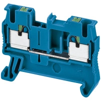 PUSH-IN TERMINAL, FEED THROUGH, 2 POINTS
