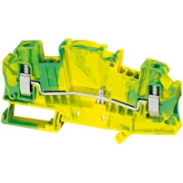 Linergy клемен блок- 6mm? single-level 1x1 винт - зелен-жълт