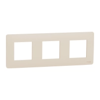 Тройна  рамка-3gangs Unica Studio frame beige сл.кост