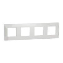 Четворна декоративна рамка 4gangs Unica Studio frame white