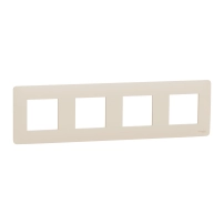 Четнорнана  рамка-4gangs Unica Studio frame beige сл.кост