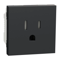 Контактен излаз, New unica, 2P+E, американски, 15A, 2 модула, антрацит
