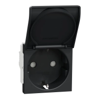 Контакт Шуко с ДЗ+капак German Socket 2P+E with lid shutt screw