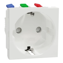 SCHNEIDER ELECTRIC New Unica Single socket outlet white for built-in schuko