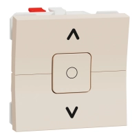 SCHNEIDER ELECTRIC Roller blind switch, New Unica, 6A, 2 modules, 1-way, beige