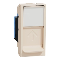 Информац. розетка RJ45 single outlet Cat 5 UTP 1mod крем