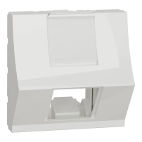 Централна платка, New unica, 1 x RJ45, SOne, 2 м, наклонена, бяла