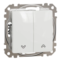SCHNEIDER ELECTRIC Shutter control button, 10AX, 250V, without frame white