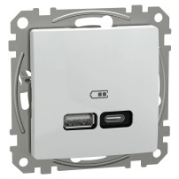USB зарядно устройство, Sedna Design & Elements, тип A+C, 3A, 21W, PRO, бяло
