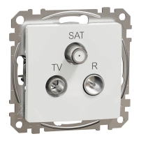 SCHNEIDER ELECTRIC TV/R/SAT connector 4db, Sedna, white