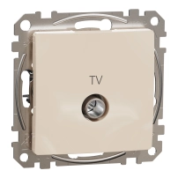 TV розетка 4db, Sedna, крем