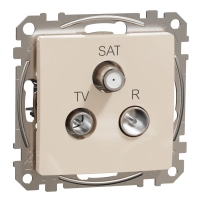 TV/R/SAT розетка 4db, Sedna, крем