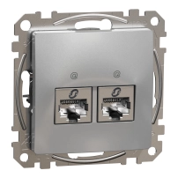 Двоен изход за данни CAT 5E STP, RJ45, алуминий