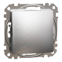 1-way Push-Button 10A Brushed Alu impr