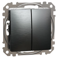 Double 2-way sw 10AX Brushed Titan impr