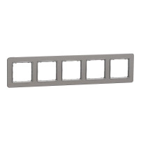 Frame 5 gang Brushed Alu impr