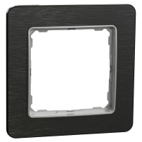 Frame 1 gang Brushed Titanium impression