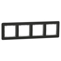 Frame 4 gang Brushed Titanium impression