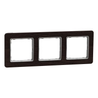 Frame 3 gang Wood Wenge impression