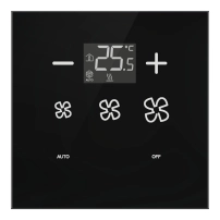 Стъклен термостат SpaceLogic Modbus със 7 бутона