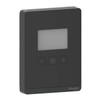 Сензор, SpaceLogic SLP Series, стая, влажност, температура, сегментиран LCD дисплей, BACnet MSTP/Modbus изходи, оптимално черен корпус