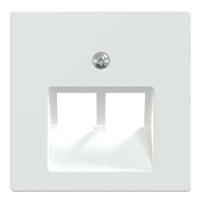 Central plate for shaver socket, polar white, glossy, System M