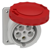 Индустриален контакт за монтаж в табло, Mureva PK, ъглов, 125A, 3P+E, 400V, IP67