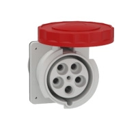 Индустриален контакт за монтаж в табло, Mureva PK, прав, 63A, 3P+E, 220V, IP67
