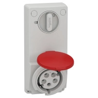 Индустриален контакт с блокировка, Mureva PK, монтаж в табло, 32A, 3P+E, 400V, IP44