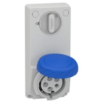 Индустриален контакт с блокировка, Mureva PK, монтаж в табло, 16A, 2P+E, 220V, IP65