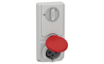 Индустриален контакт с блокировка, Mureva PK, монтаж в табло, 16A, 3P+E, 400V, IP65