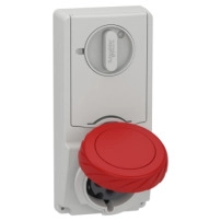 Индустриален контакт с блокировка, Mureva PK, монтаж в табло, 32A, 2P+E, 220V, IP65