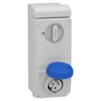 SOCKET PANEL MOUNT STRAIGHT 32A 2P 24/48