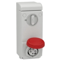 Индустриален контакт с блокировка, Mureva PK, стенен монтаж, 16A, 3P+N+E, 400V, IP65