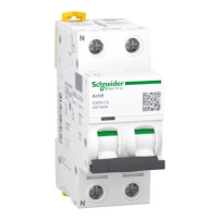 SCHNEIDER ELECTRIC Miniature circuit breaker Acti9 iC60N, 2P, 63A, D curve