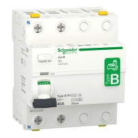 Acti9 iID - Автоматичен прекъсвач за остатъчен ток - 4P - 40A - 30mA - B EV тип