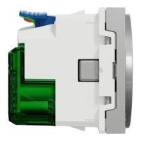 Контакт Шуко, Алум.-1м., European Socket 2P 10A screw 1module