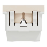Контокт Шуко с ДЗ German Socket 2P+E 16A shuttered screw, бял