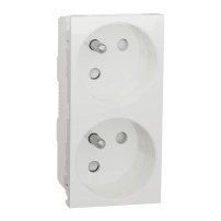 Контактен излаз New unica, 2P+E, 13A, бял