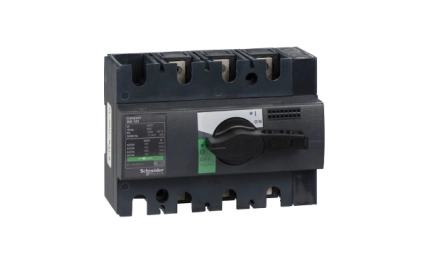 SCHNEIDER ELECTRIC Switch disconnector, Compact INS100, 100A, with black rotary handle, 4P
