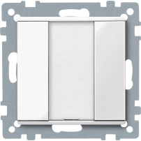 SCHNEIDER ELECTRIC Push-button, 1-gang plus, polar white, glossy, System M