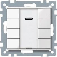 SCHNEIDER ELECTRIC Push-button, 2-gang plus, polar white, glossy, KNX, System M