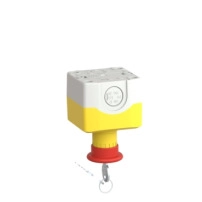 Station plastic yellow 1 hole 22mm