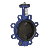 VF208W Butterfly Valve, 2-Way, DN150, Wafer Flanged, Zinc Plated Disc, EPDM Liner, Kvs 1790 m?/h, Max ?P 300 kPa