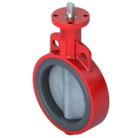 VF209W High Pressure Butterfly Valve, 2-Way, DN50, Wafer Flanged, Nylon Disc, EPDM Liner, Kvs 124 m?/h, Max ?P 1200 kPa