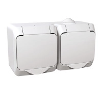 CEDAR PLUS Двоен контакт Шуко ОМ с к-к БЯЛ WDE000523