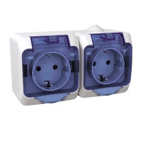 CEDAR PLUS Двоен контакт Шуко ОМ с к-к  WDE000525