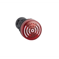 Illuminated buzzer, Easy Harmony XB2, plastic, red, 22mm, 90dB, 24V AC/DC